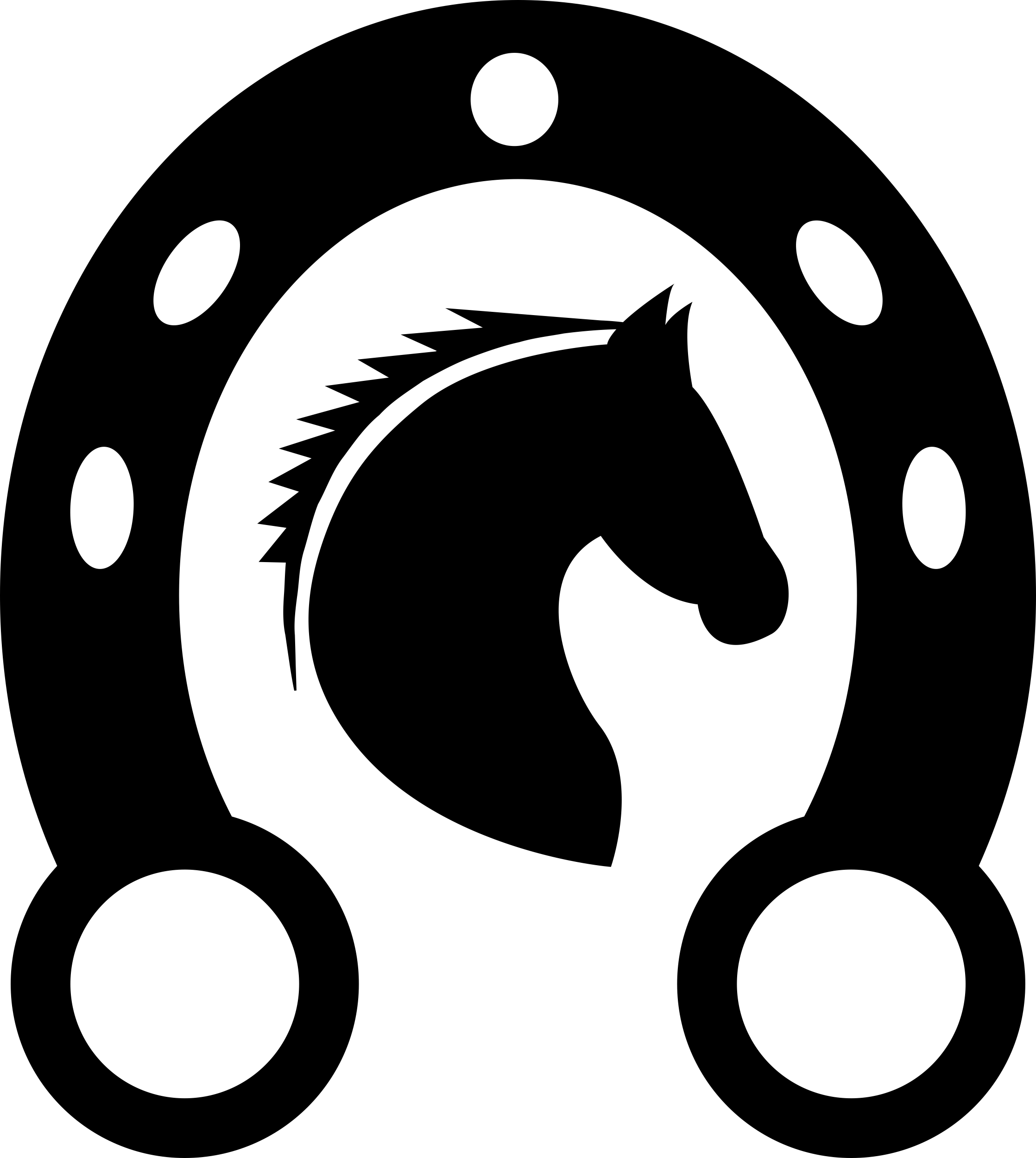 Horse Head In Horseshoe Sticker Svg Vector Free Vectors
